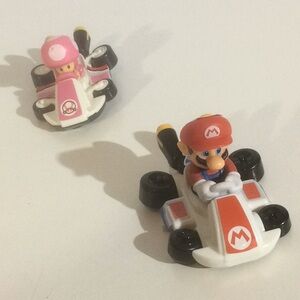 2 McDonalds Happy Meal Toys Mario Pink Mushroom